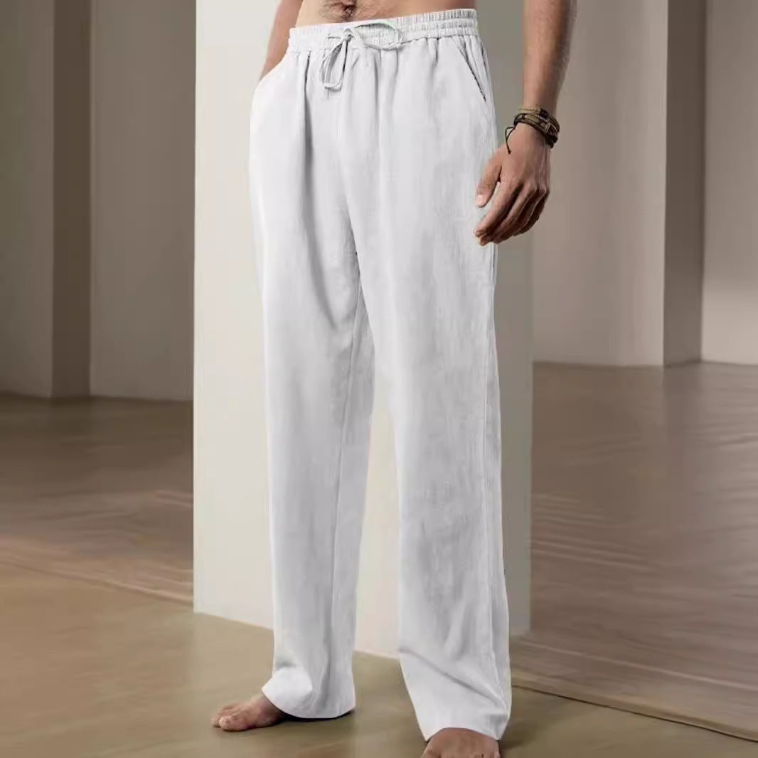 Lino Men's Trousers | Lightweight Linen, Adjustable Waistband, Casual Fit 2