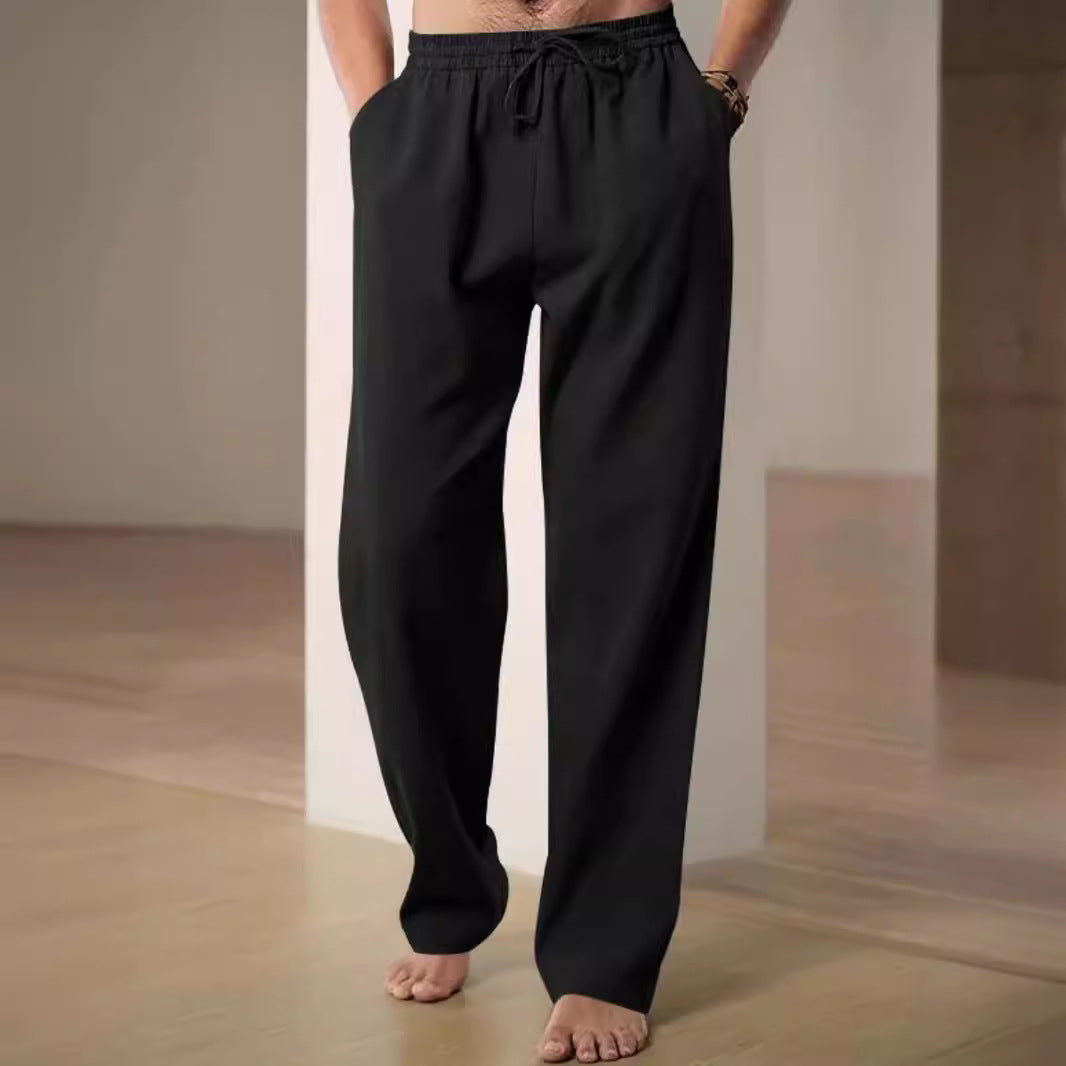 Lino Men's Trousers | Lightweight Linen, Adjustable Waistband, Casual Fit 3