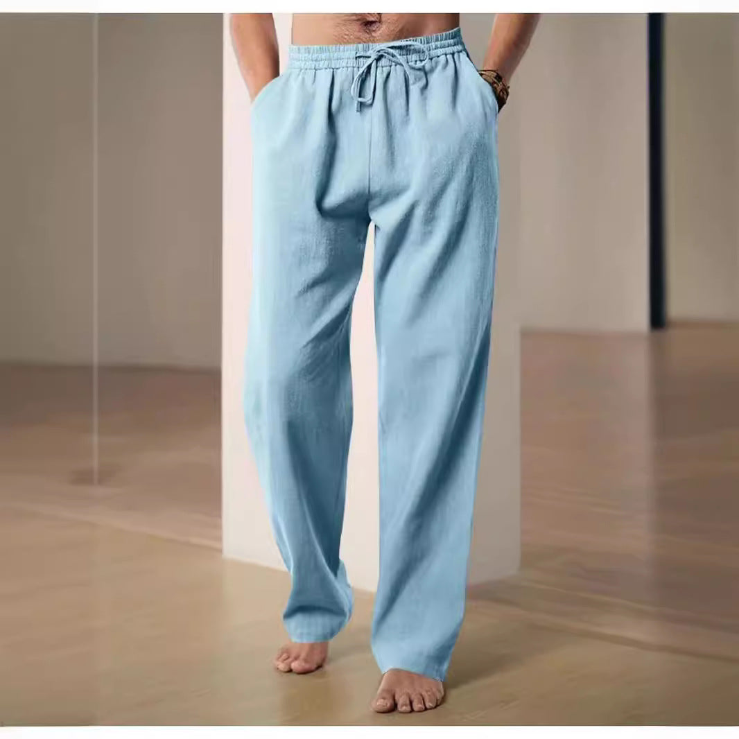 Lino Men's Trousers | Lightweight Linen, Adjustable Waistband, Casual Fit 4