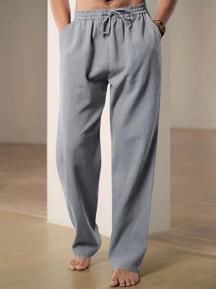 Lino Men's Trousers | Lightweight Linen, Adjustable Waistband, Casual Fit 7