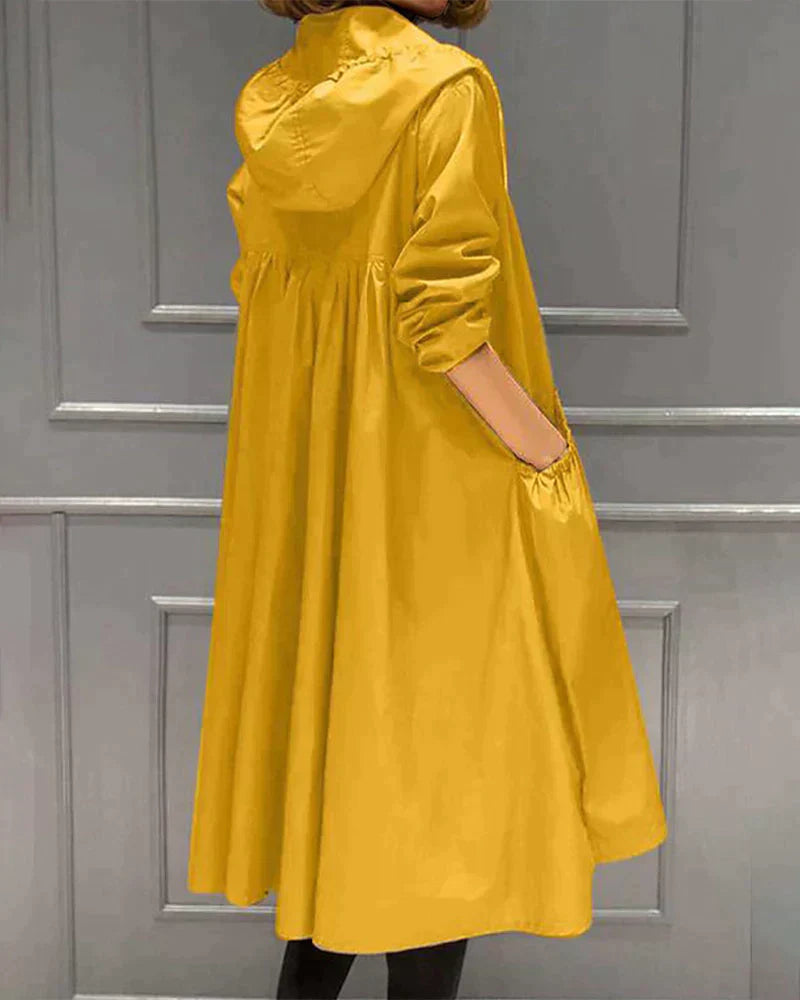 Long Rain Jacket for Women | With Hood 4