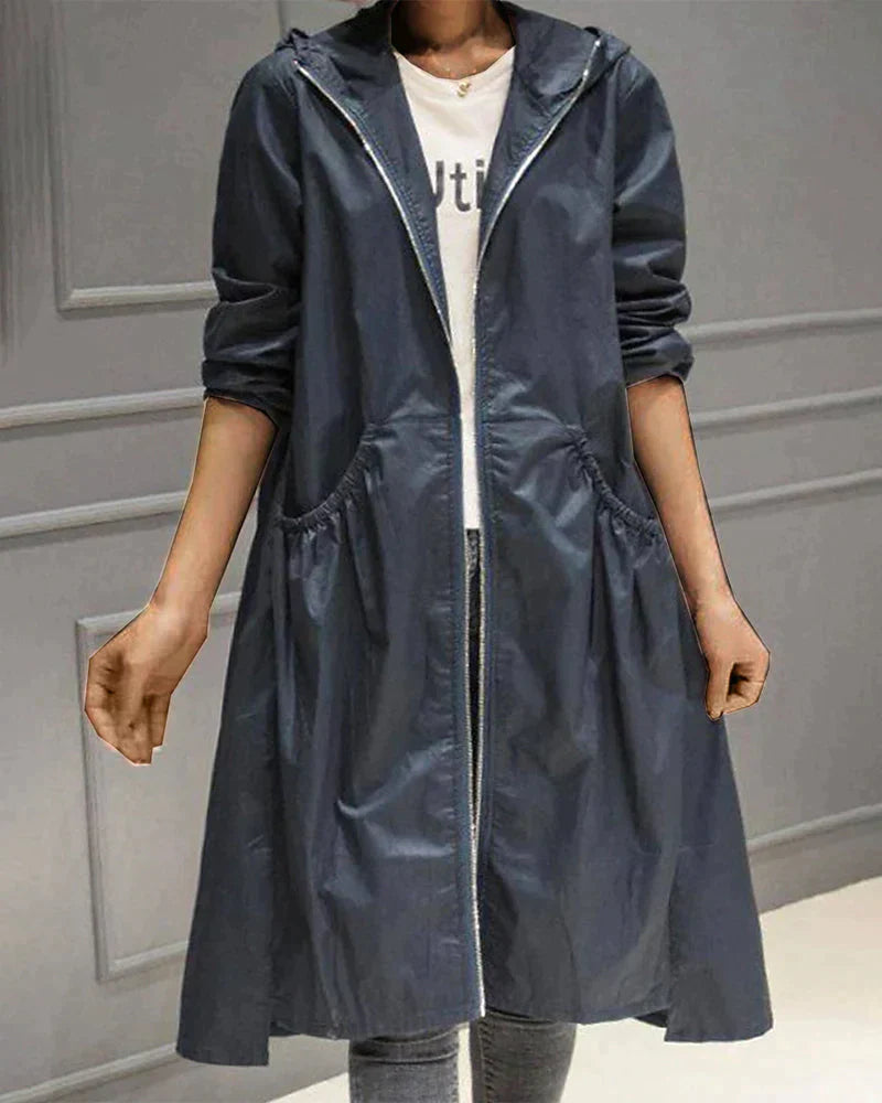 Long Rain Jacket for Women | With Hood 6