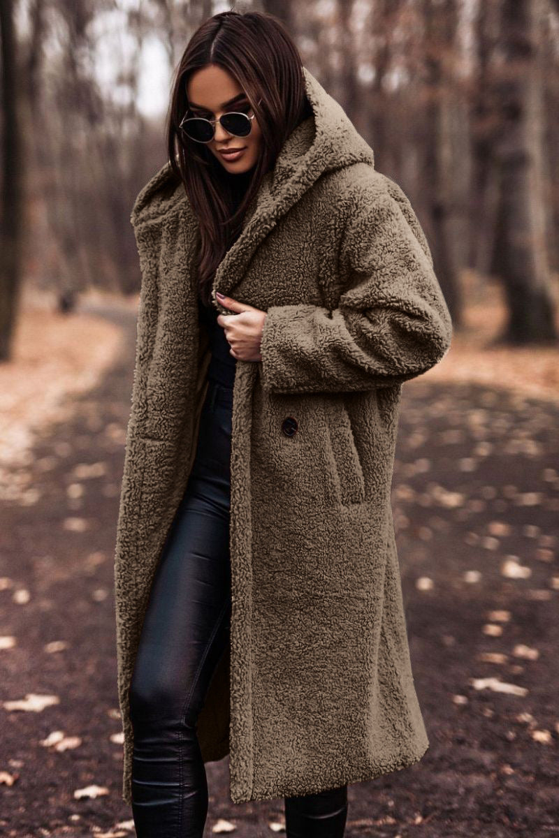 Long hooded teddy coat for women | Warm and comfortable winter coat 3