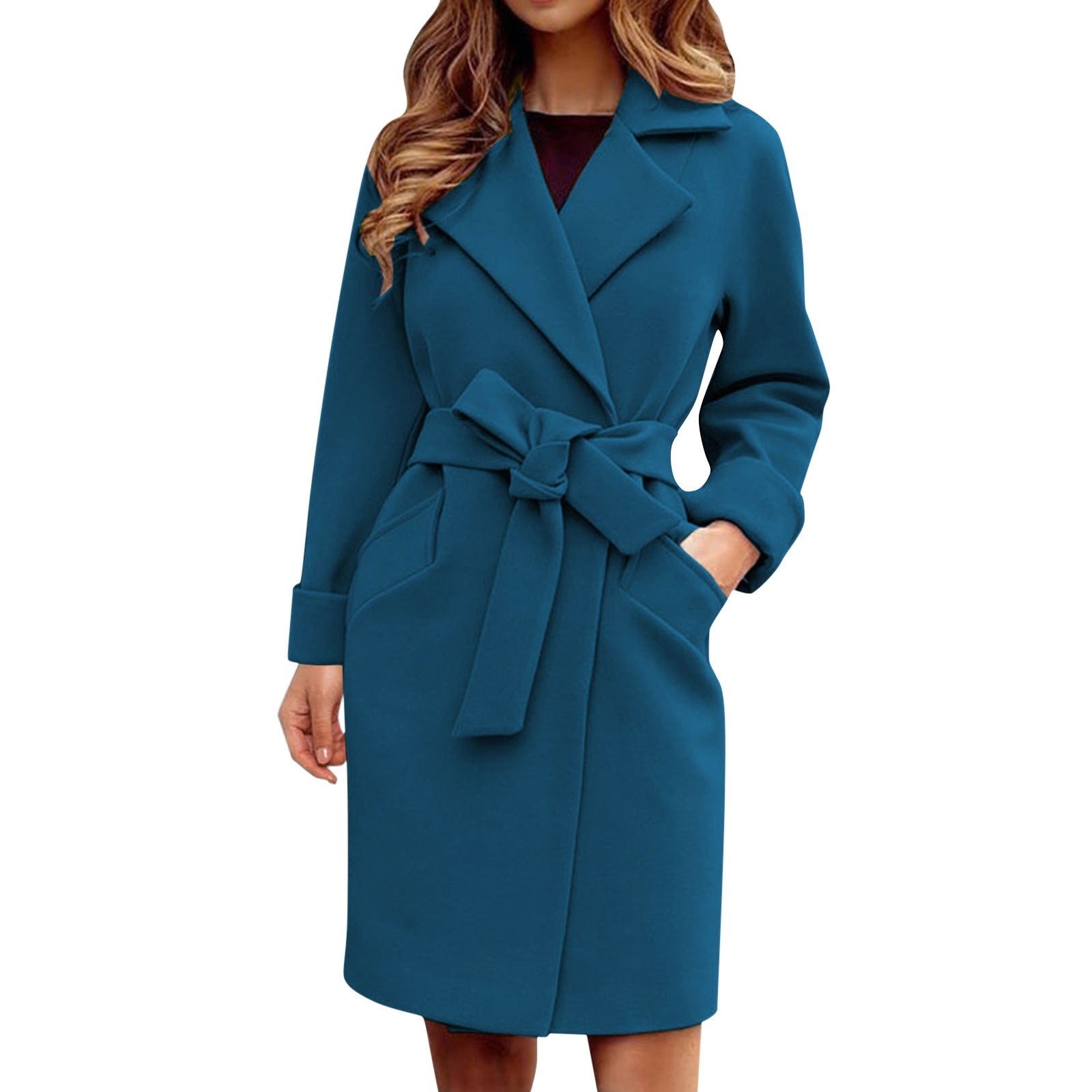 Long women's trench coat winter coat | Warm and stylish coat in striking colors 2