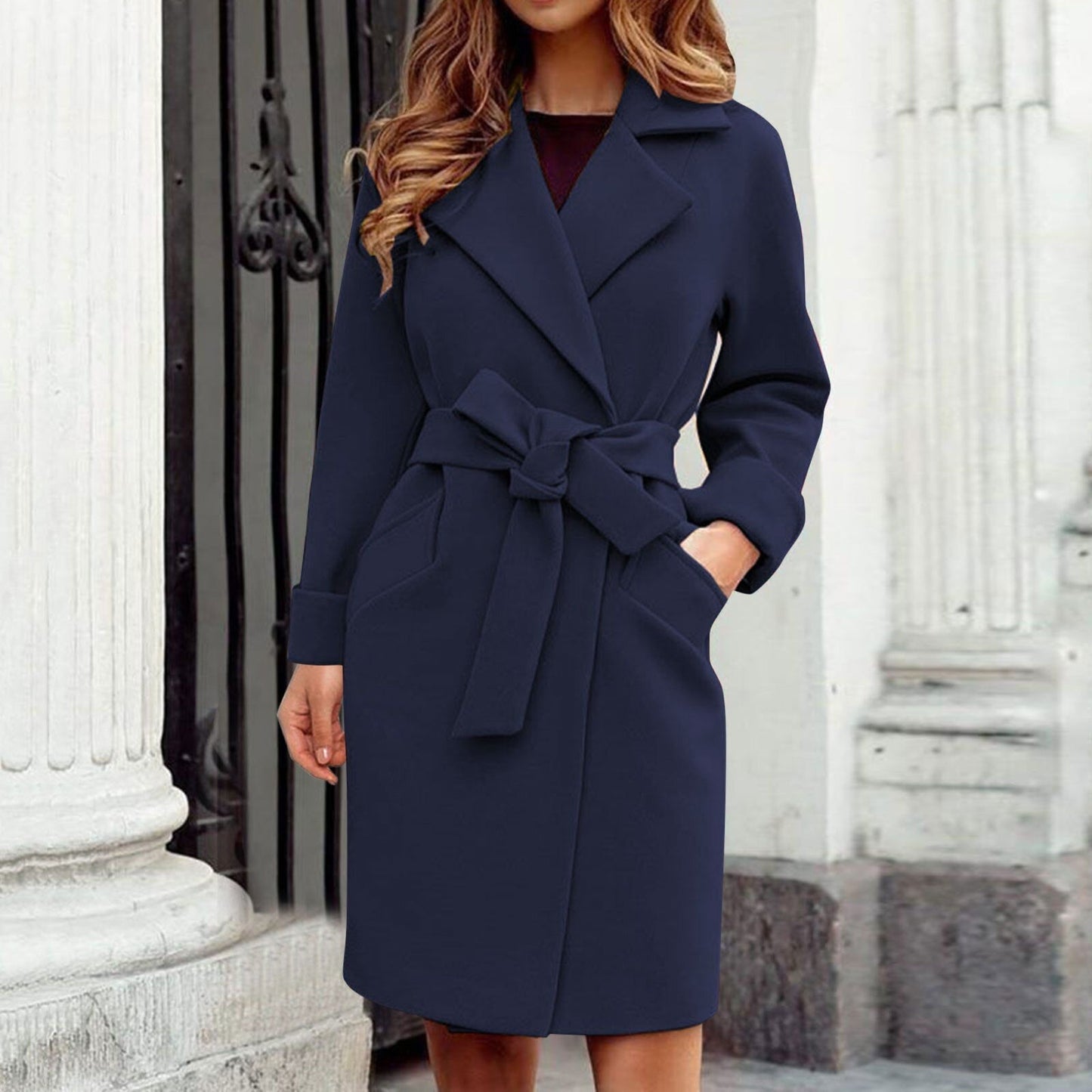 Long women's trench coat winter coat | Warm and stylish coat in striking colors 6