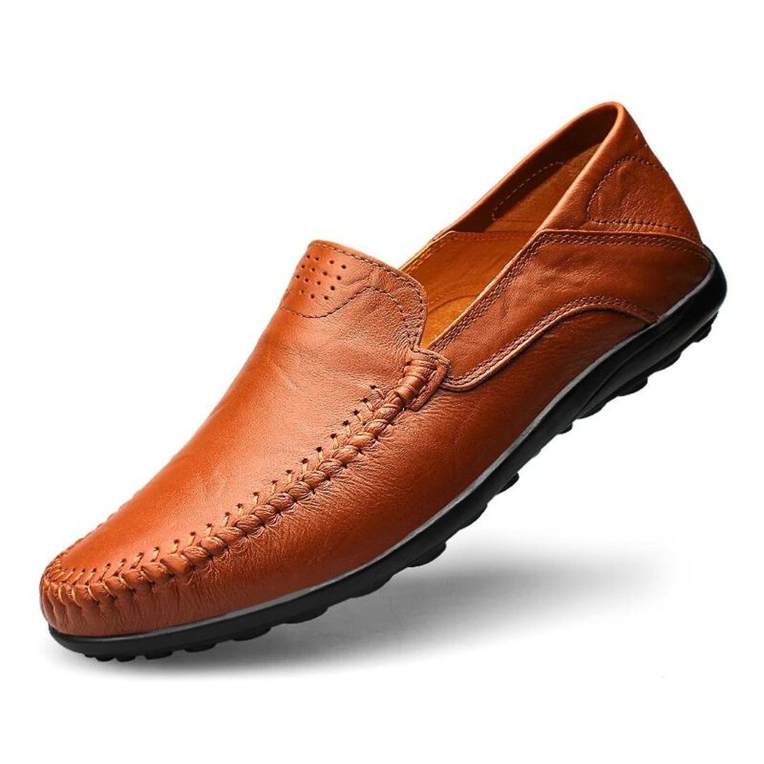 Loren Men's Loafers | Lightweight Black Leather, Casual Comfort 2