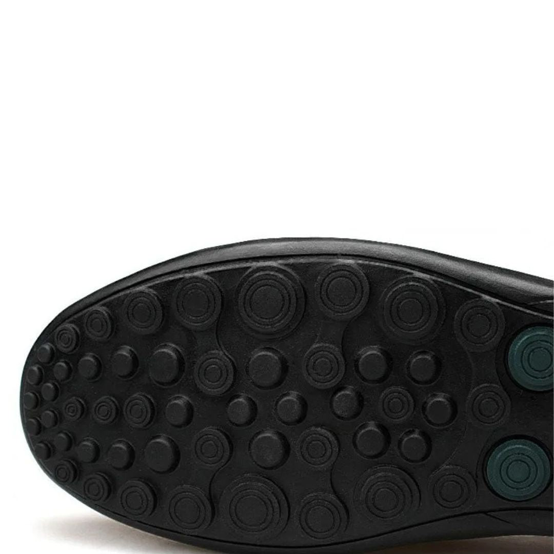 Loren Men's Loafers | Lightweight Black Leather, Casual Comfort 6