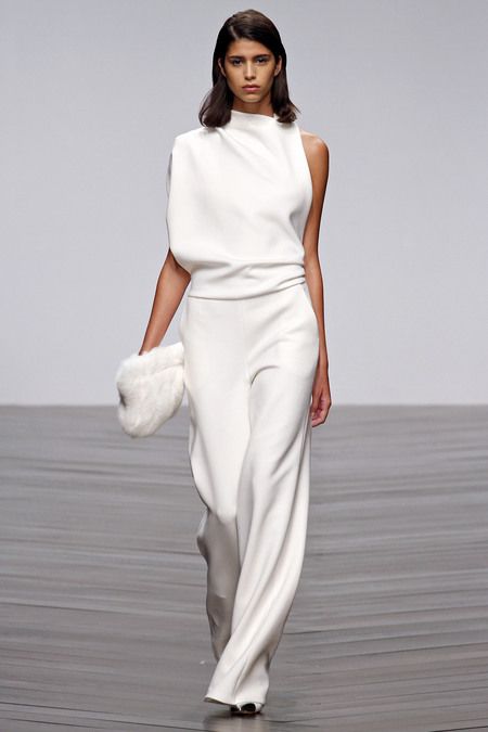 Loreva | Asymmetrical Jumpsuit with High Collar and Off-Shoulder 0