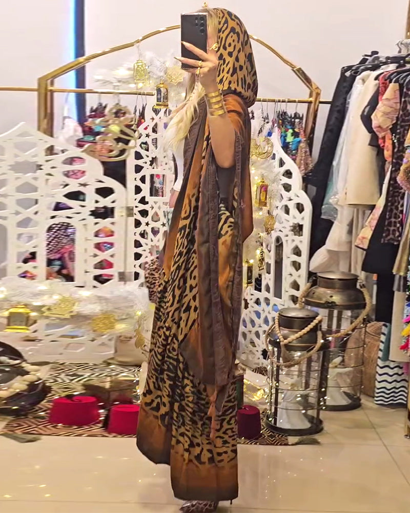 Luna Batwing Sleeve Coat | Leopard Print 3