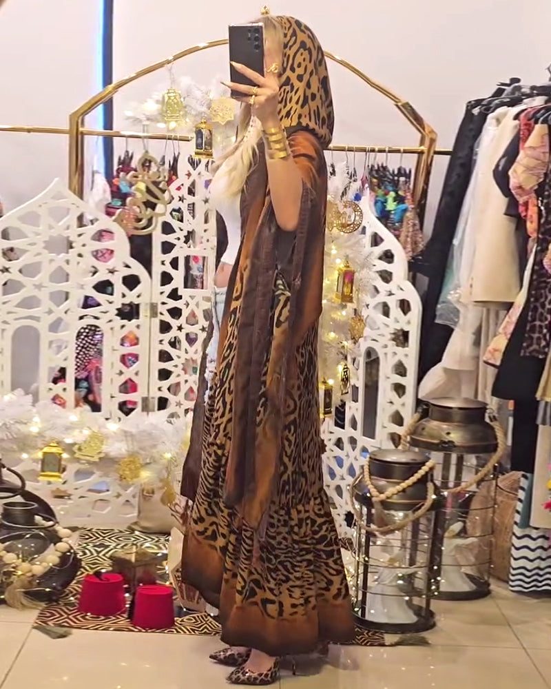 Luna Batwing Sleeve Coat | Leopard Print 4