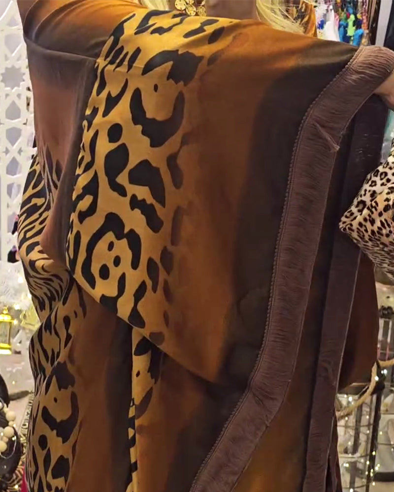 Luna Batwing Sleeve Coat | Leopard Print 5