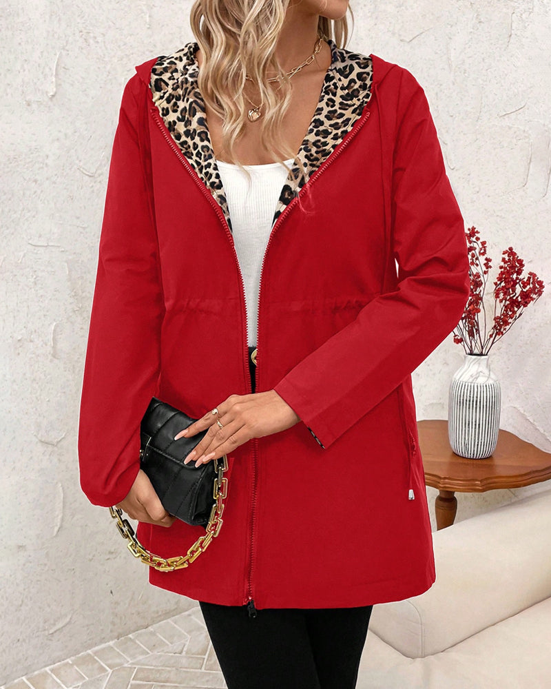 Luna Women's Reversible Coat | Leopard Print, Comfortable 6