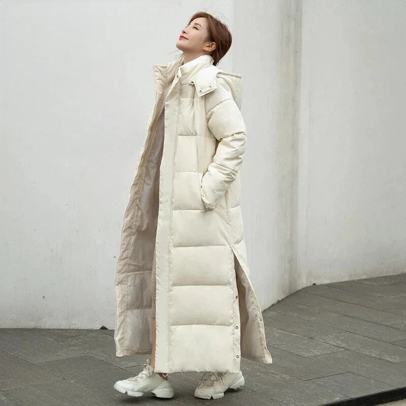 Luna Women's Winter Coat | Padded, Long Puffer with Hood 0