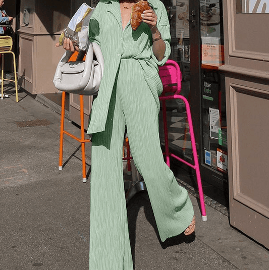 Lunéra | Two-Piece Women's Suit with Loose Draped Trousers 0
