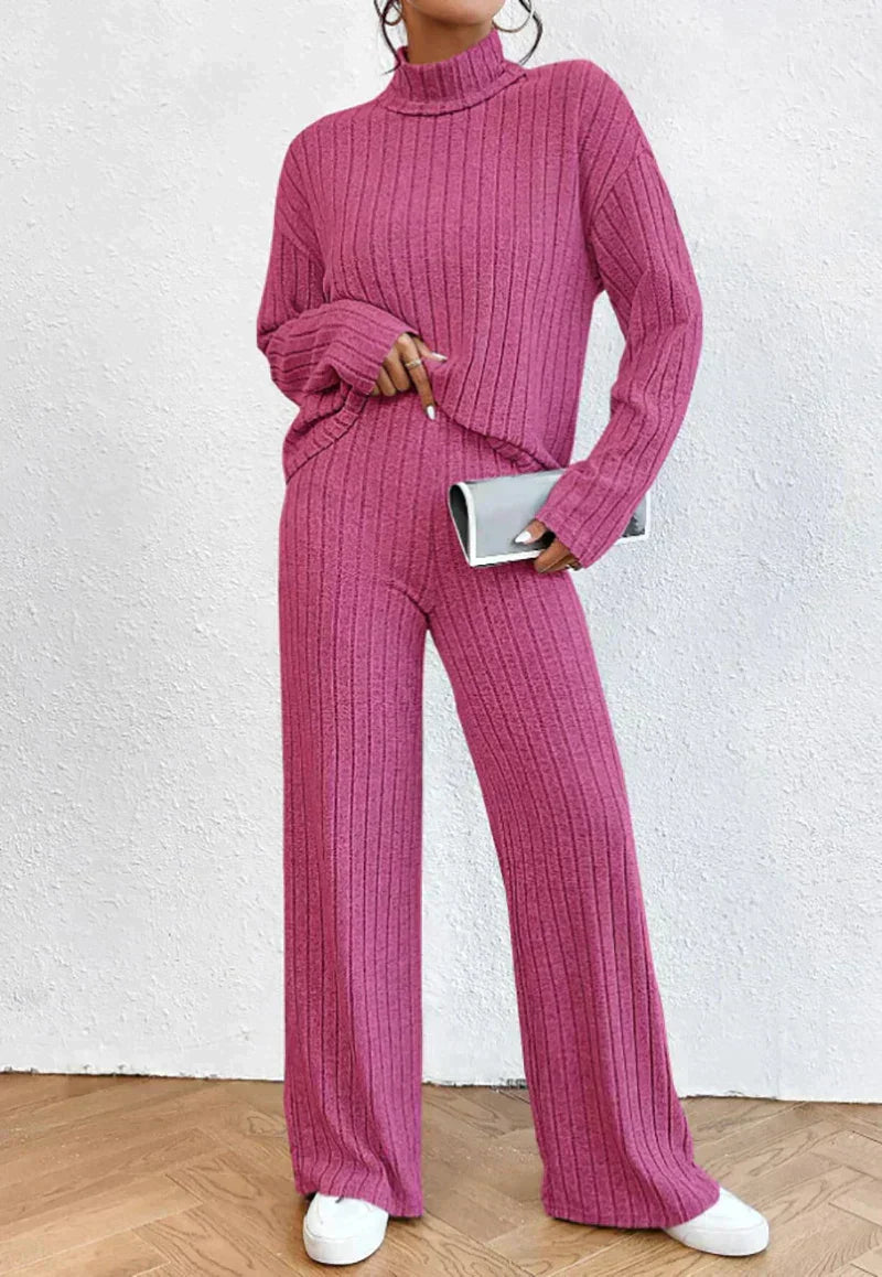 Lunette | Striped Knitted Sweater and Trousers Set 0