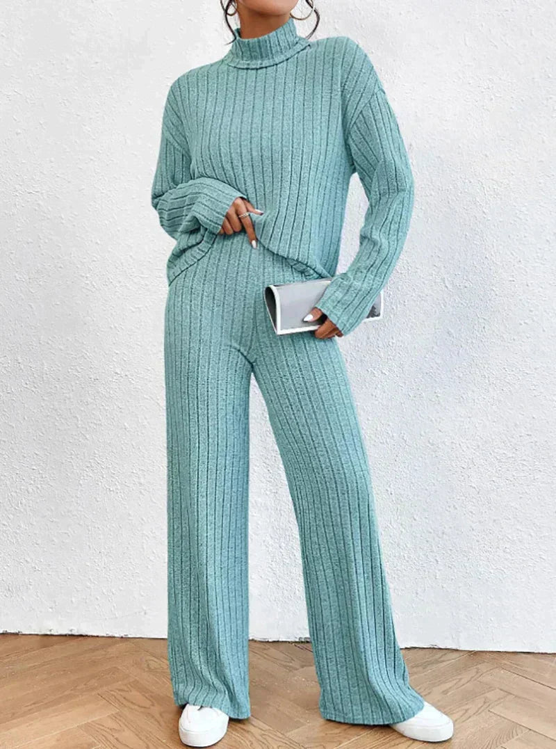 Lunette | Striped Knitted Sweater and Trousers Set 4