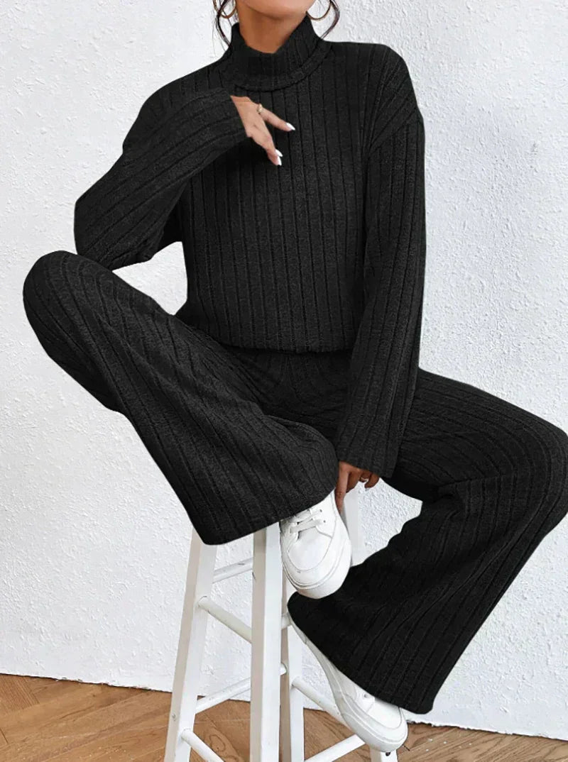 Lunette | Striped Knitted Sweater and Trousers Set 5