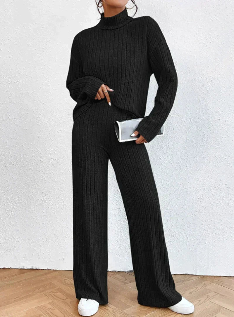 Lunette | Striped Knitted Sweater and Trousers Set 6