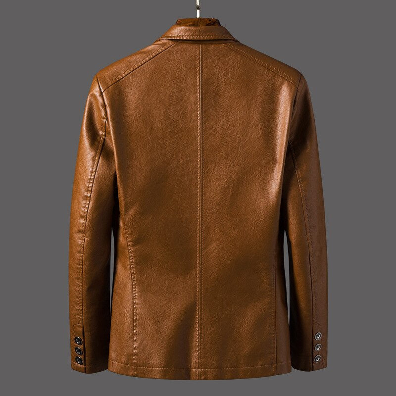 Luxe Men's Leather Jacket | Timeless Design, Durable Material 1