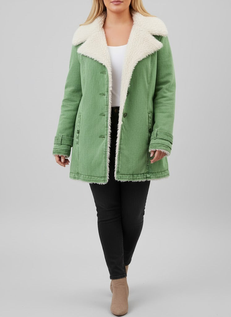 Luxe Women's Winter Jacket | Sherpa Lined, Plus Size 0