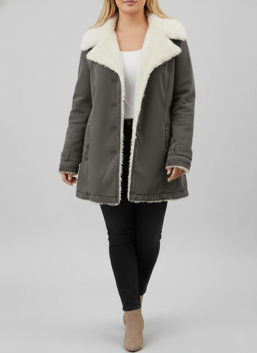 Luxe Women's Winter Jacket | Sherpa Lined, Plus Size 6