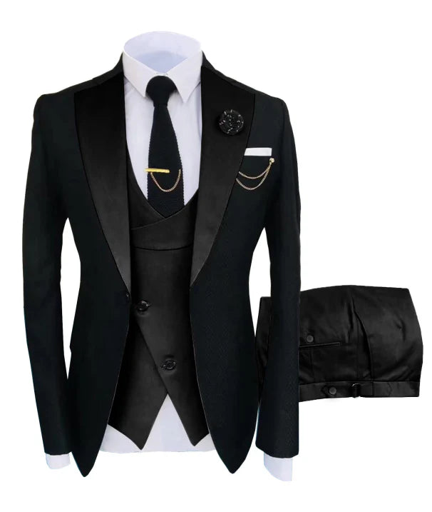 Luxury 3-Piece Men's Suit | Elegant Cut for Weddings and Formal Events 0