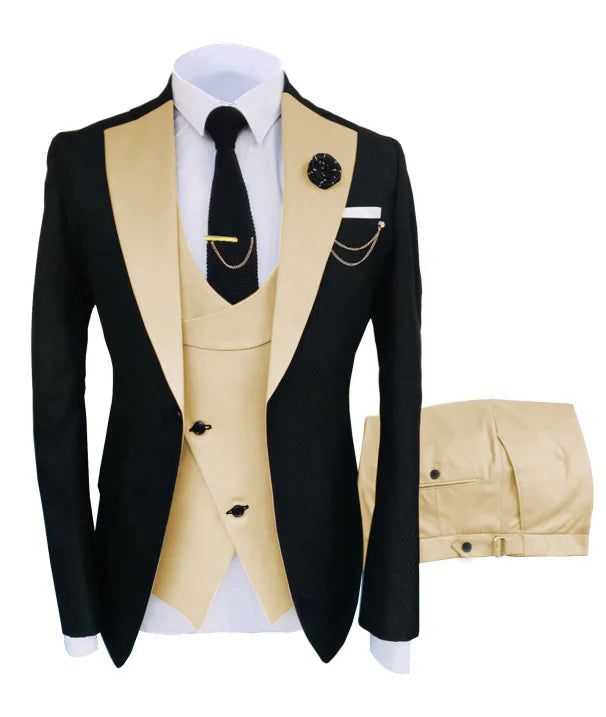 Luxury 3-Piece Men's Suit | Elegant Cut for Weddings and Formal Events 1