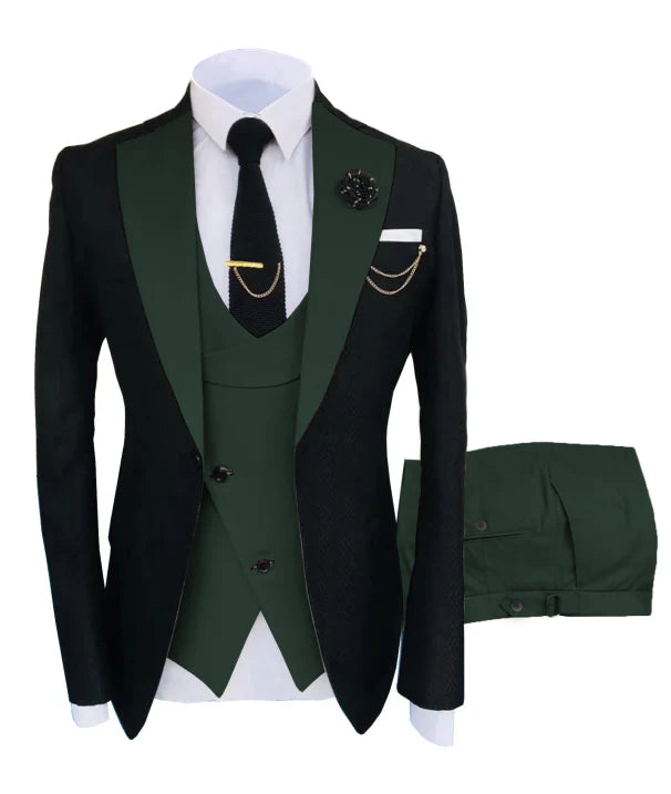 Luxury 3-Piece Men's Suit | Elegant Cut for Weddings and Formal Events 3