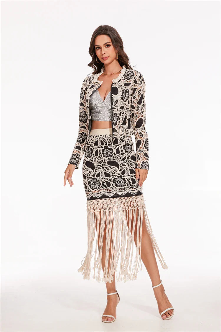MAIRÉL | Modern elegant dress with hollow-out embroidery 0