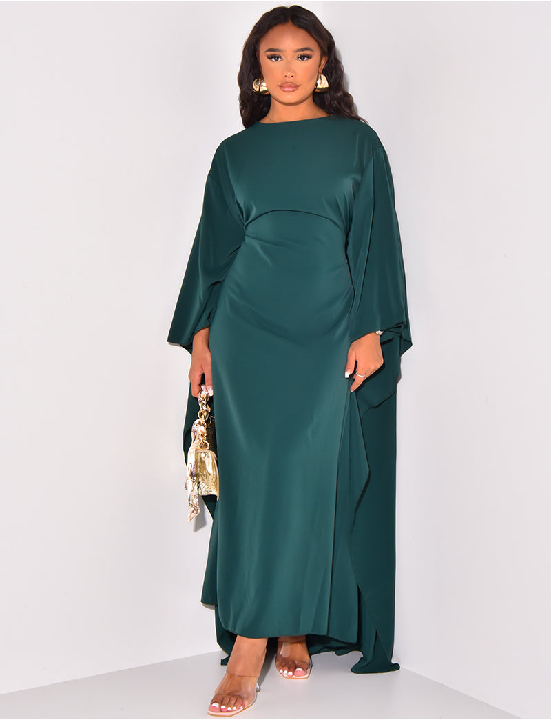 MARÉLIA | Cape dress with flowing fit and adjustable waist 3