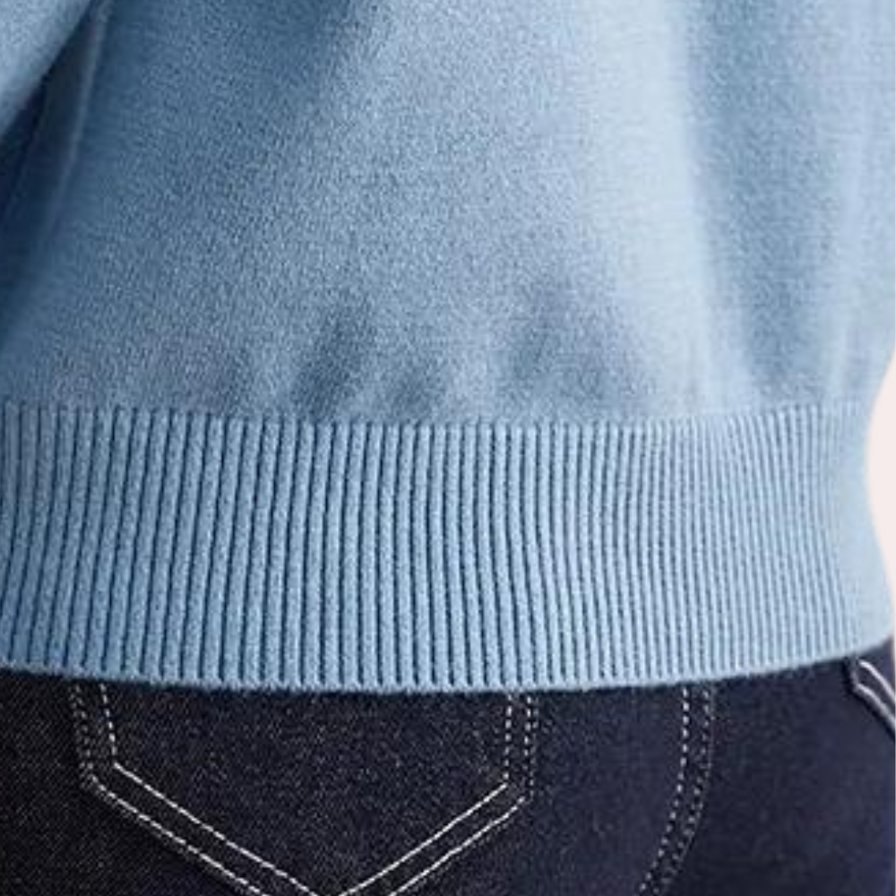 MAREN | Elegant knitted sweater with contrasting collar 5