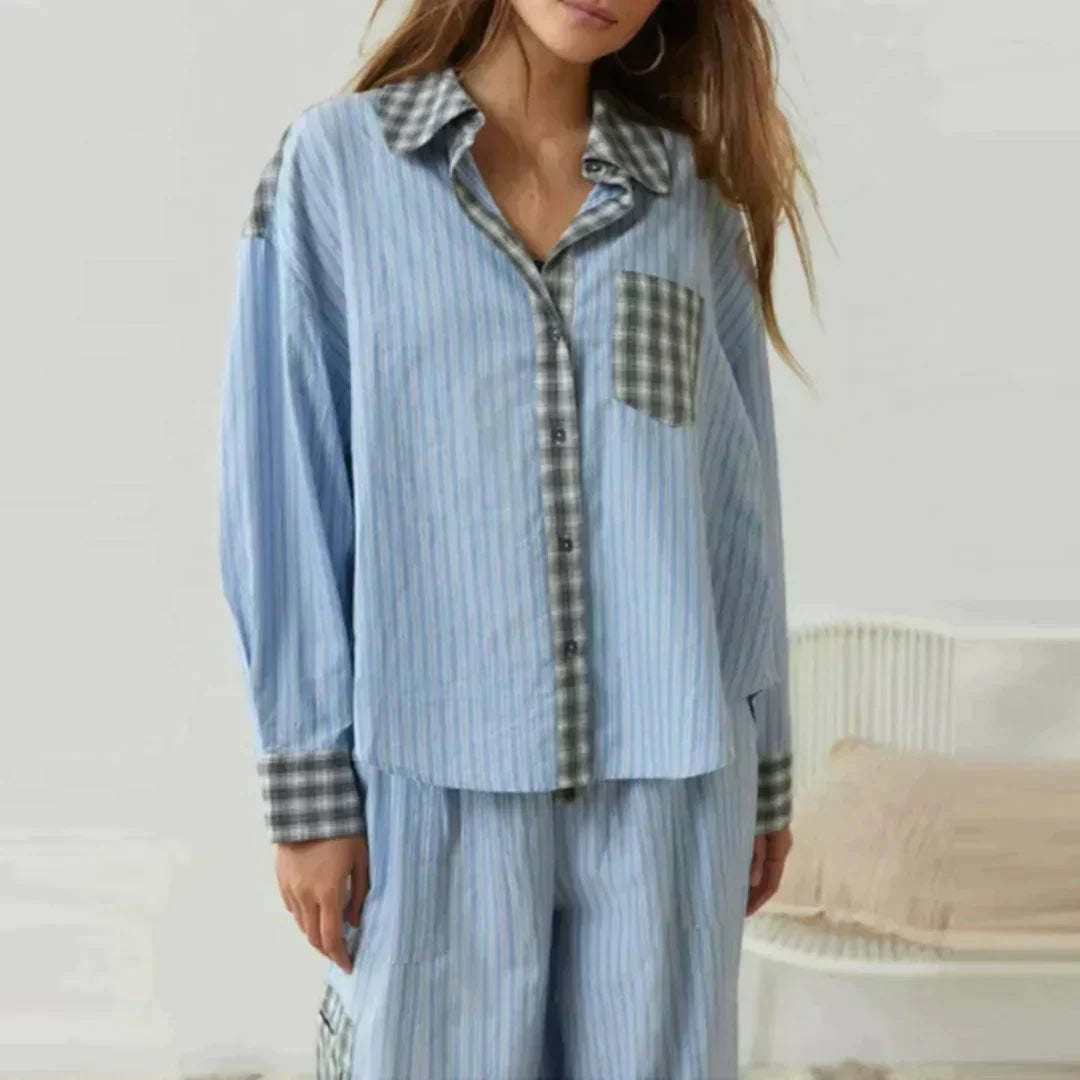 MARILU | Long-Sleeved Checked Pyjama Set 6