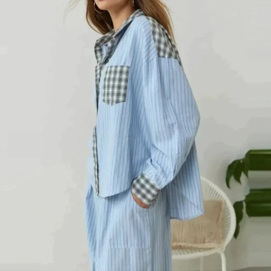 MARILU | Long-Sleeved Checked Pyjama Set 7