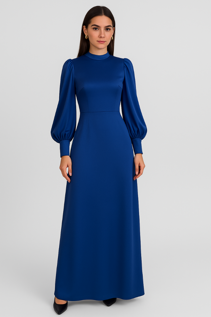 Maëlle | Pleated Maxi Dress with Elegant Flair 0