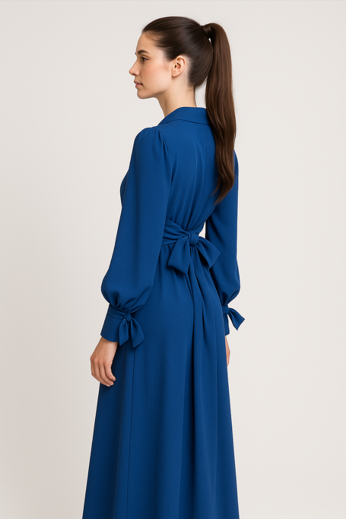 Maëlle | Pleated Maxi Dress with Elegant Flair 2