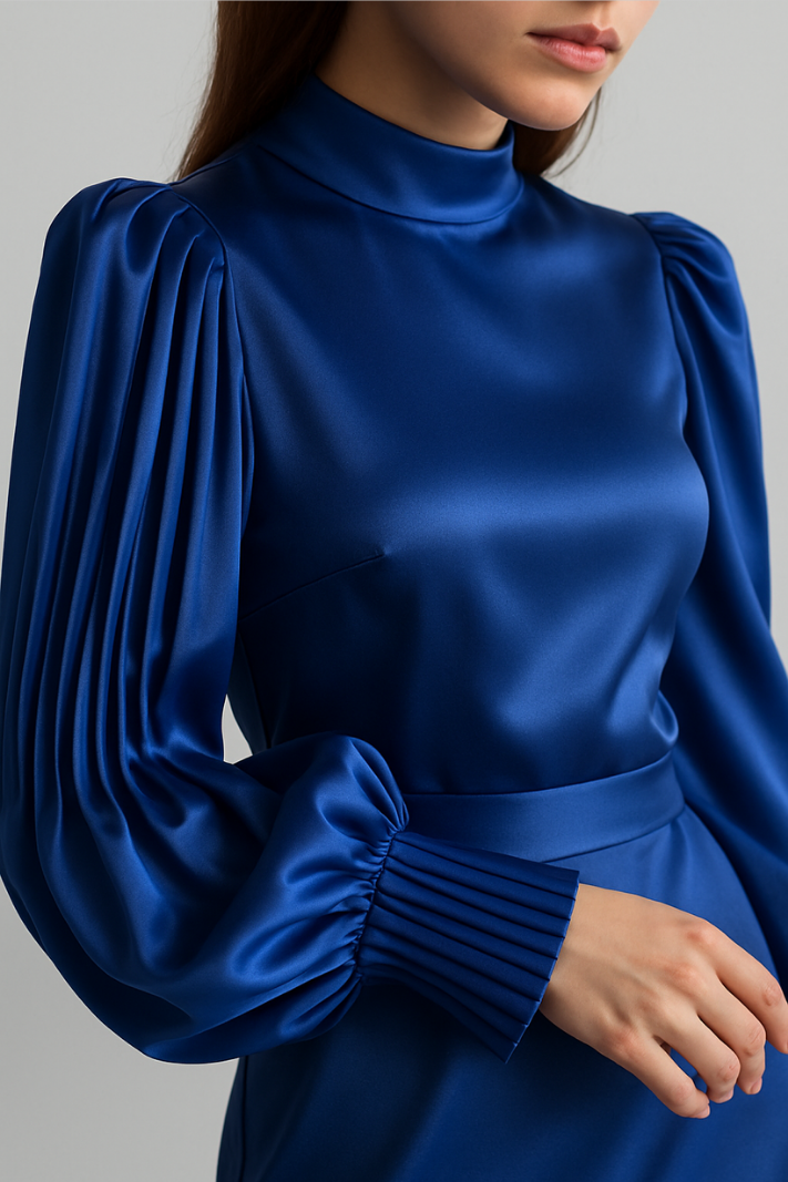 Maëlle | Pleated Maxi Dress with Elegant Flair 3