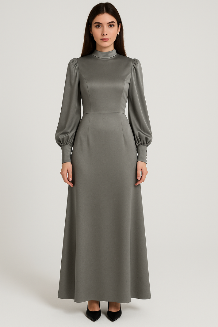 Maëlle | Pleated Maxi Dress with Elegant Flair 4