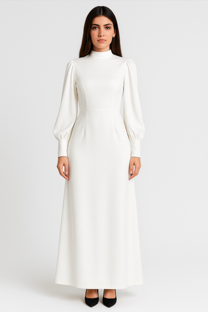 Maëlle | Pleated Maxi Dress with Elegant Flair 6