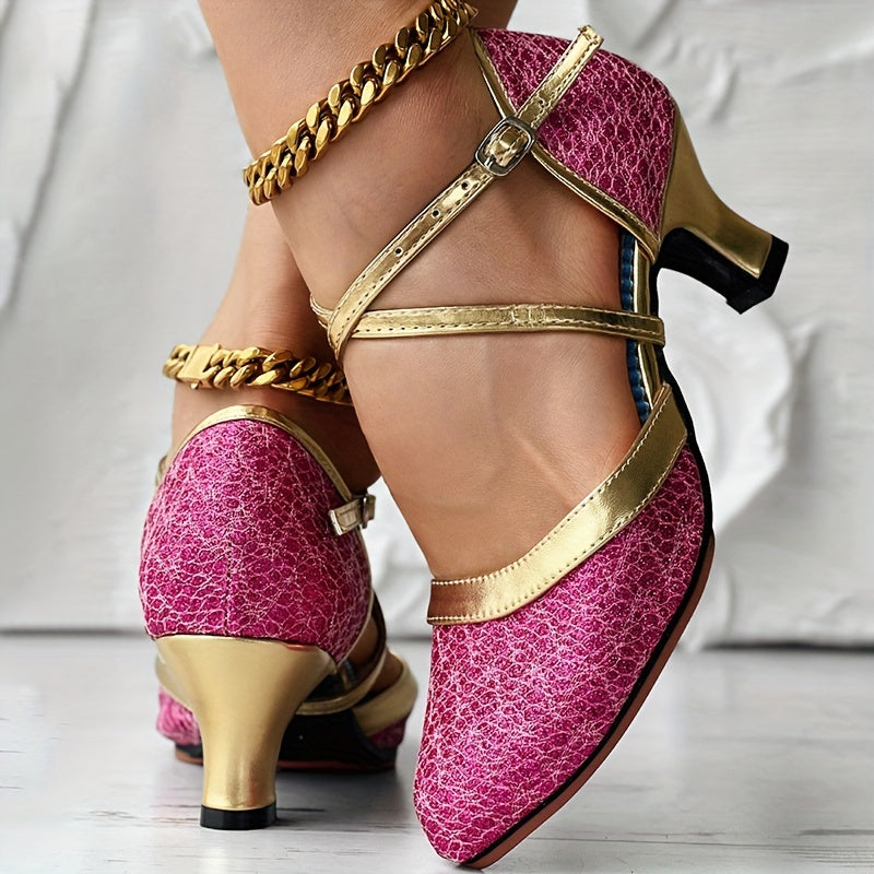 Maevie | Elegant Heels with Double Buckle Strap 4