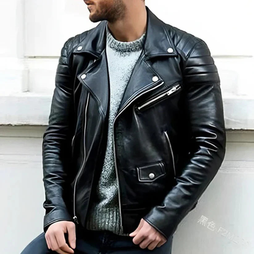 Martin Men's Biker Jacket | High-Quality PU Leather 0