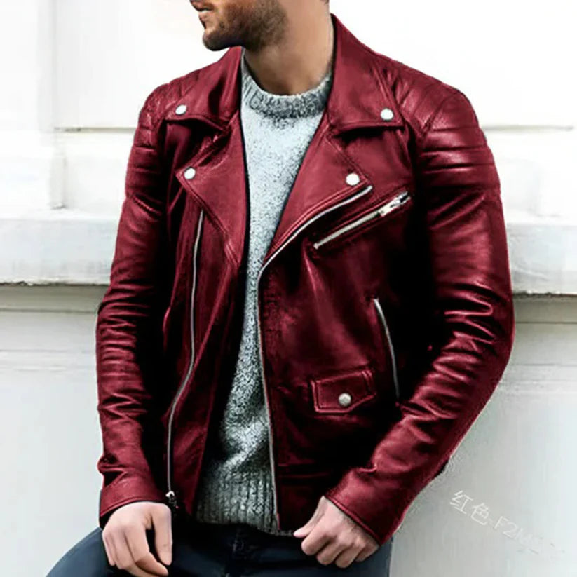 Martin Men's Biker Jacket | High-Quality PU Leather 3
