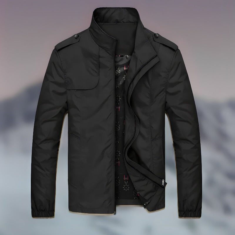 Maverick Men's Jacket | Elegant Stand-Up Collar, Versatile Style 3