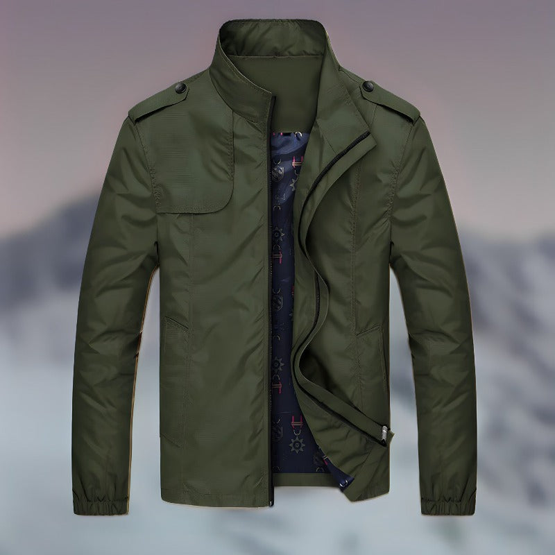 Maverick Men's Jacket | Elegant Stand-Up Collar, Versatile Style 4