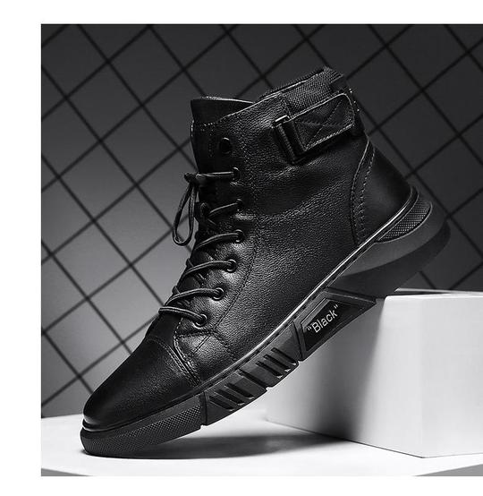 Maverick Men's Leather Boots | Durable Black Design 3