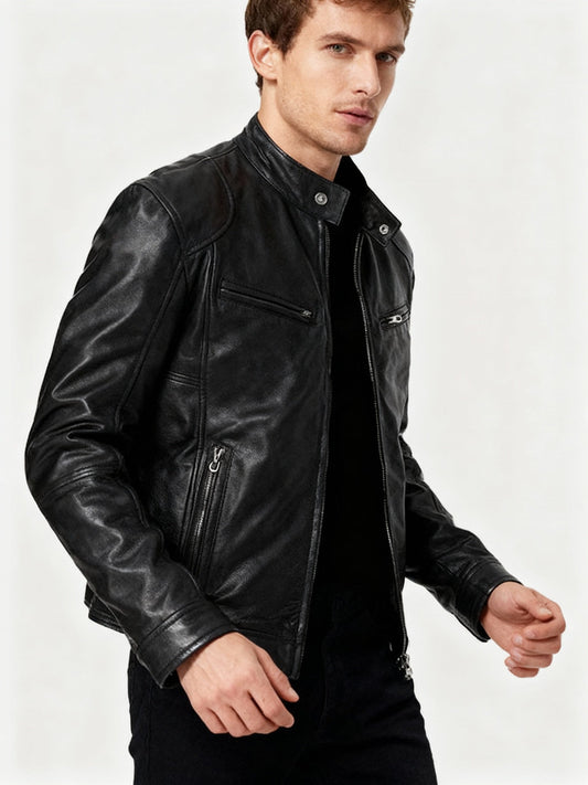 Max Men's Casual Jacket | PU Leather, Adjustable Cuffs 1