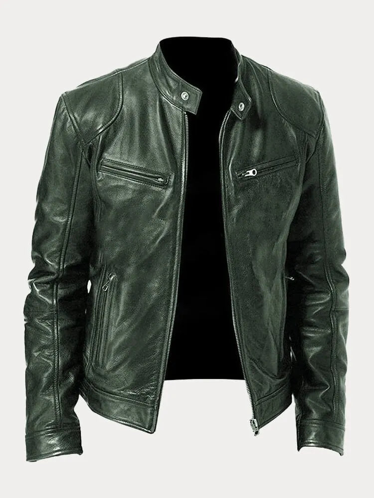 Max Men's Casual Jacket | PU Leather, Adjustable Cuffs 10