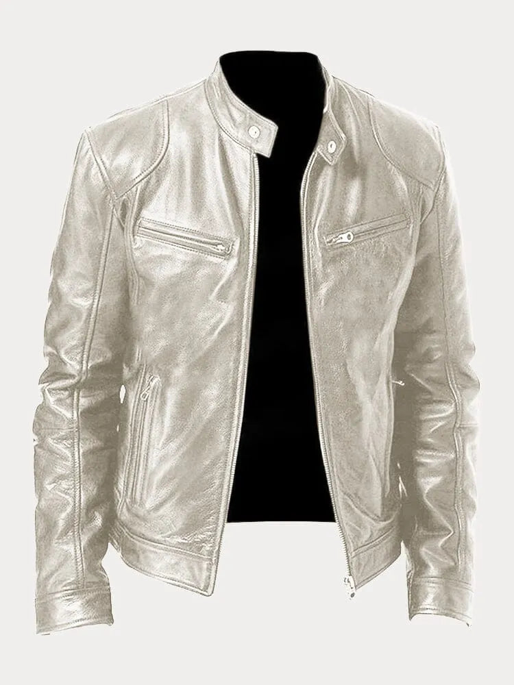 Max Men's Casual Jacket | PU Leather, Adjustable Cuffs 11
