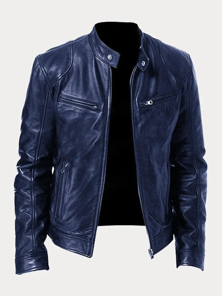 Max Men's Casual Jacket | PU Leather, Adjustable Cuffs 4