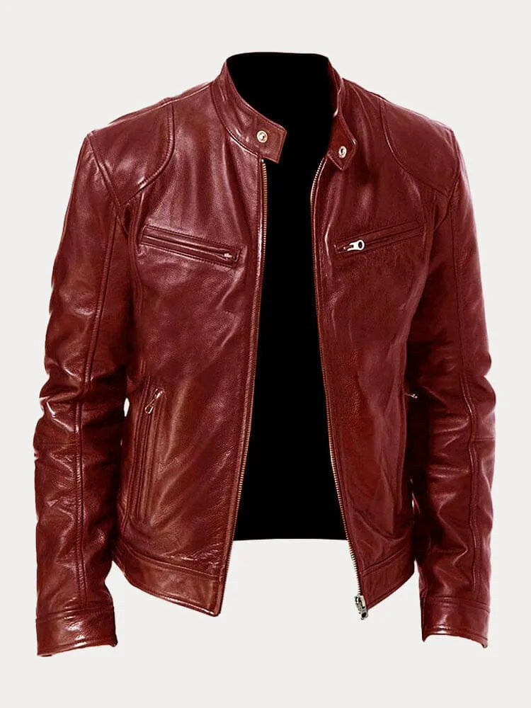 Max Men's Casual Jacket | PU Leather, Adjustable Cuffs 5
