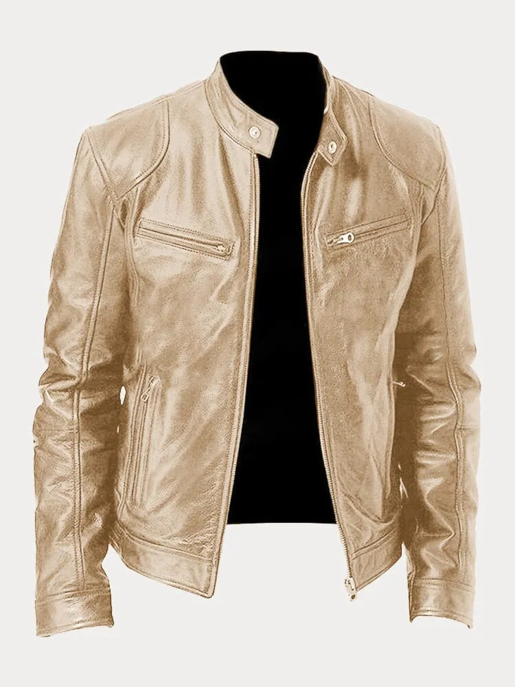 Max Men's Casual Jacket | PU Leather, Adjustable Cuffs 7